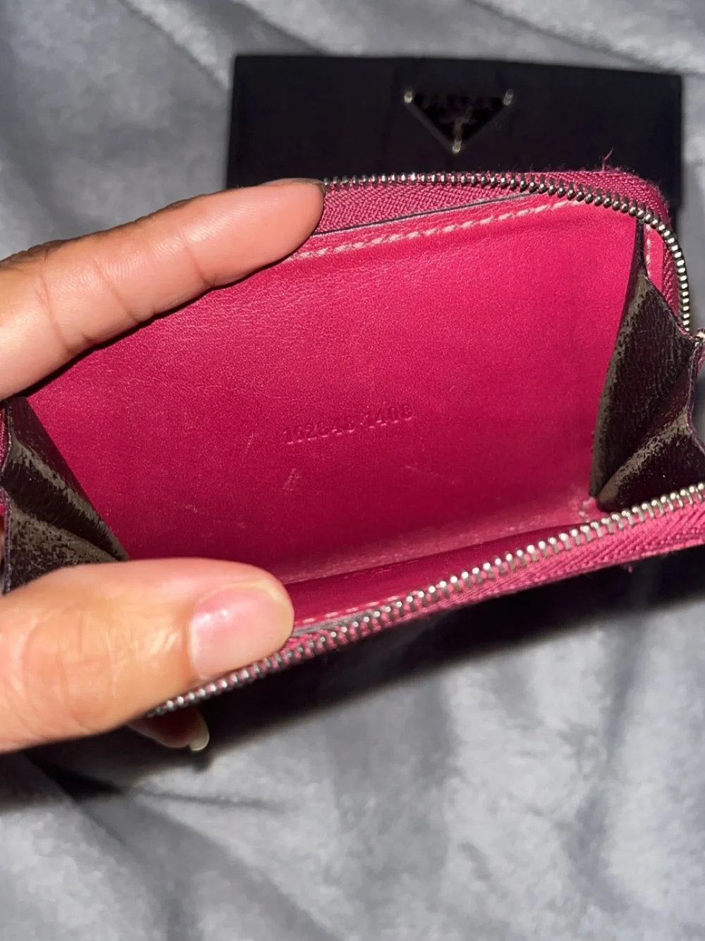 Gucci Black Embossed GG Continental Wallet & comes w/ 1 free mini red GG wallet